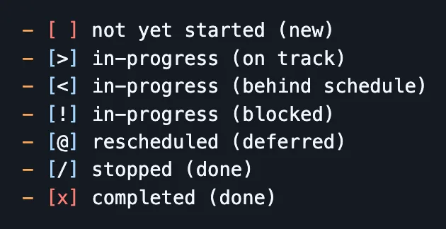 how checkboxes appears on Github in a markdown code block